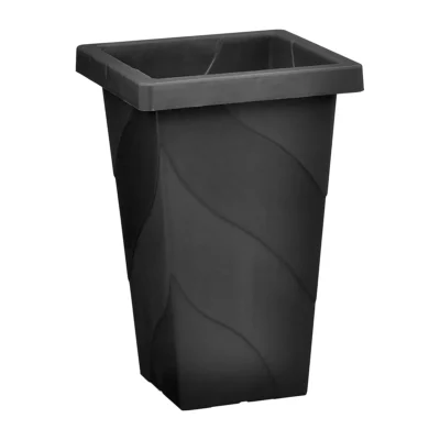 VASO QUADRADO COLUNA MÉDIO PRETO - 19 L