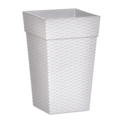VASO QUADRADO COLUNA RATTAN PEQUENO MARMORIZADO - 10 L