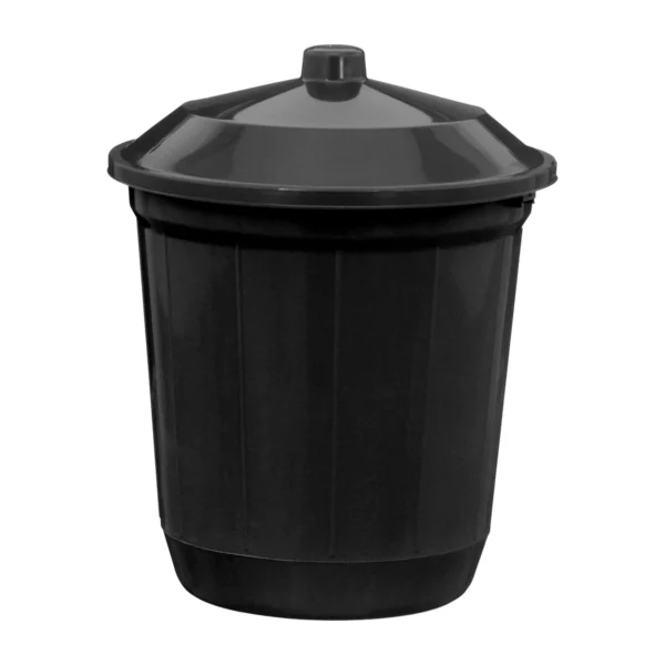 208 LIXEIRA PRETA COM TAMPA PRETA - 13,6 L