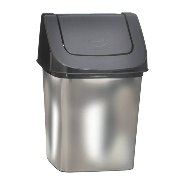 285 LIXEIRA 3,6L COM TAMPA MÓVEL - LABEL PRATA