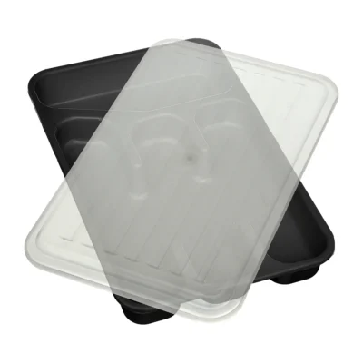 PORTA TALHER COM TAMPA TRANSPARENTE