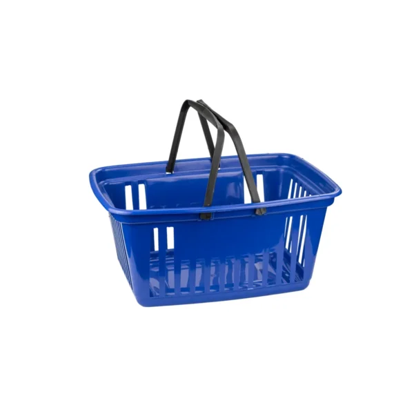 8101 CESTA DE MERCADO GRANDE AZUL COM ALÇA PLÁSTICA PRETA - 21,4 L