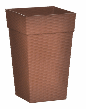 uc VASO QUADRADO COLUNA RATTAN PEQUENO CERÂMICO - 10 L