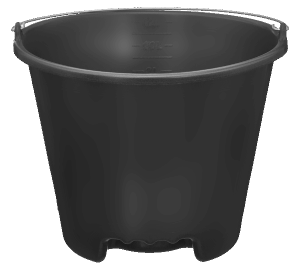 BALDE REFORÇADO PRETO - 12 L