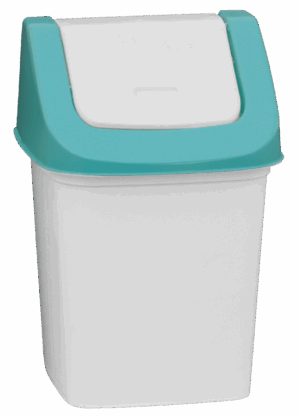 LIXEIRA 3,6L COM TAMPA MOVEL - BRANCA