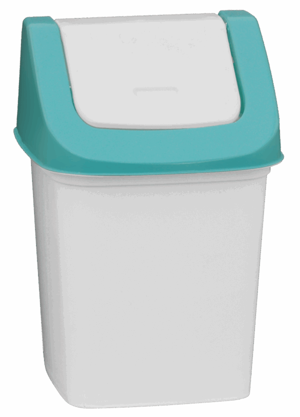 LIXEIRA 3,6L COM TAMPA MOVEL - BRANCA