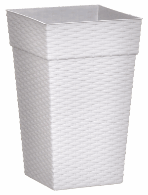 uc VASO QUADRADO COLUNA RATTAN PEQUENO MARMORIZADO - 10 L