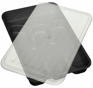 PORTA TALHER COM TAMPA TRANSPARENTE