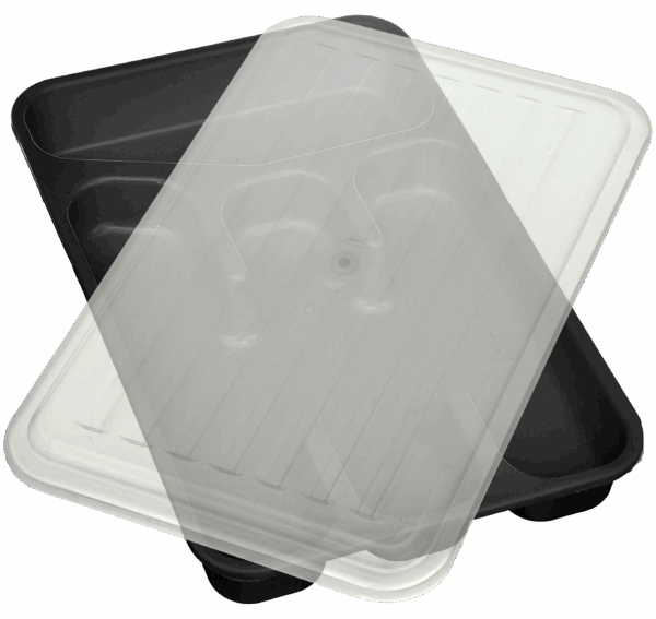 PORTA TALHER COM TAMPA TRANSPARENTE