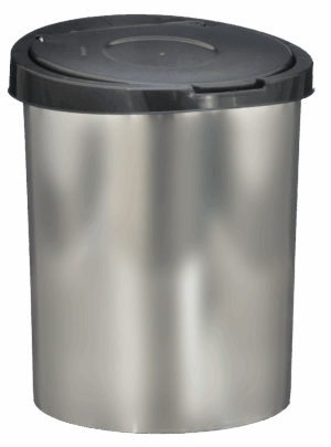 LIXEIRA 8L COM TAMPA CLICK - LABEL PRATA