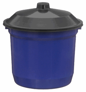 LIXEIRA COM TAMPA PRETA - 7,4 L