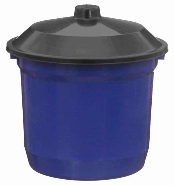 LIXEIRA COM TAMPA PRETA - 7,4 L