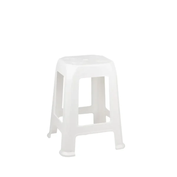 BANQUETA PLÁSTICA BAIXA BRANCA
