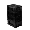 GAVETEIRO PRETO COM 04 GAVETAS PRETAS