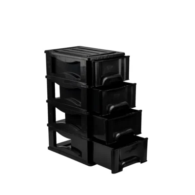 1725 GAVETEIRO PRETO COM 04 GAVETAS PRETAS