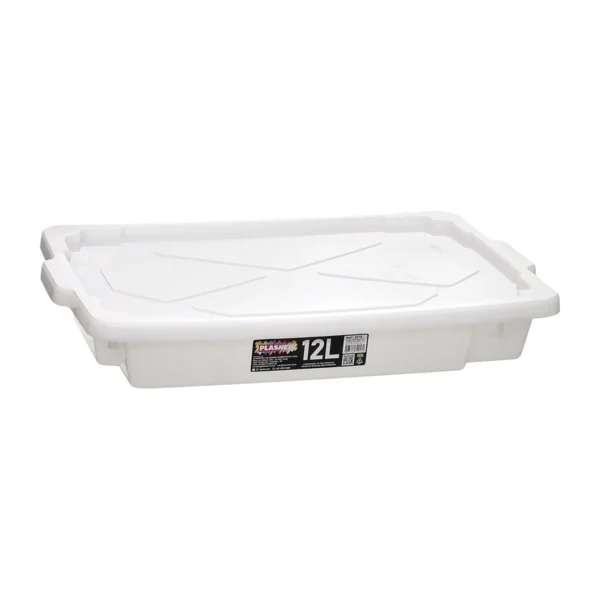 CAIXA MULTIUSO COM TAMPA  NATURAL 12L