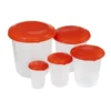 CONJ. POTE MANT. RED. C/05 PÇS. TRANSP.(430 ml/ 900 ml/2,0 L/3,8 L/6,9 L)