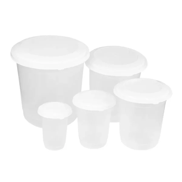 CONJ. POTE MANT. RED. C/05 PÇS. TRANSP.(430 ml/ 900 ml/2,0 L/3,8 L/6,9 L)