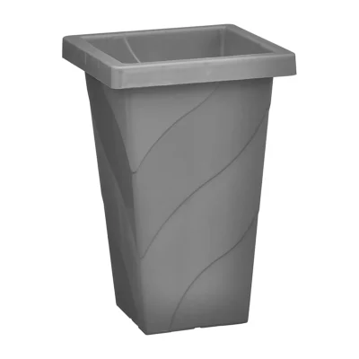 VASO QUADRADO COLUNA PEQUENO CINZA - 13L