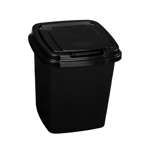 LIXEIRA 3,6L COM TAMPA CLICK -  PRETA