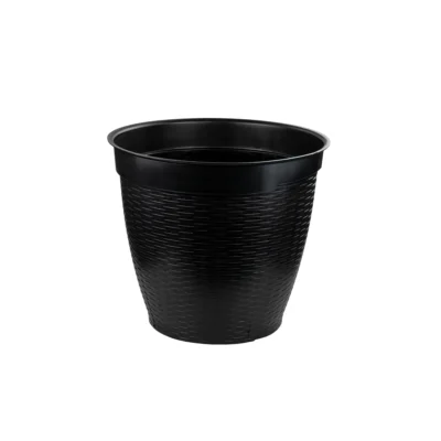 VASO REDONDO ESTILO VIME COM BORDA RETA PRETO - 14,5L