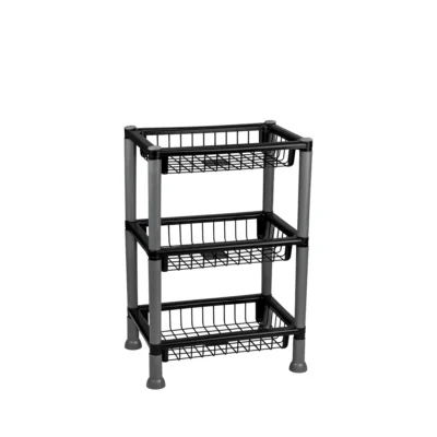 829 ORGANIZADOR MULTIUSO RETANGULAR TRIPLO PRETO
