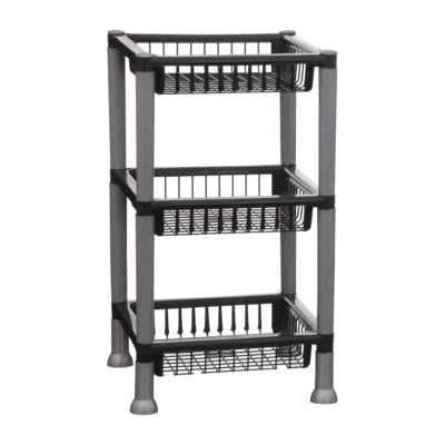 830 ORGANIZADOR MULTIUSO QUADRADO TRIPLO PRETO