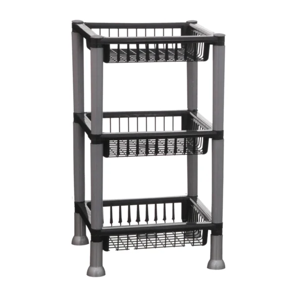 ORGANIZADOR MULTIUSO QUADRADO TRIPLO PRETO