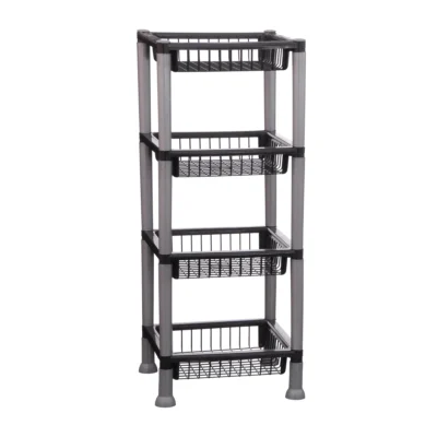 835 ORGANIZADOR MULTIUSO QUADRADO QUADRUPLO PRETO