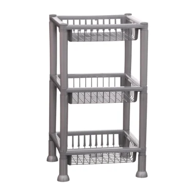 838 ORGANIZADOR MULTIUSO QUADRADO TRIPLO PRATA