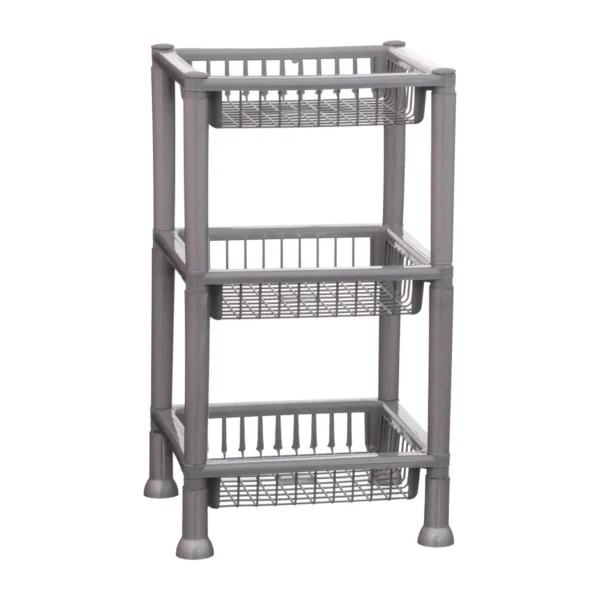 ORGANIZADOR MULTIUSO QUADRADO TRIPLO PRATA