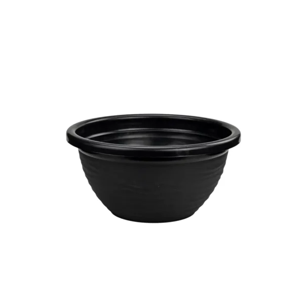 VASO REDONDO ONDULADO PRETO -  4,200ml