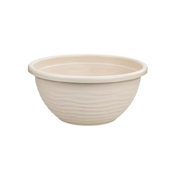 VASO REDONDO ONDULADO AREIA -  7,700ml
